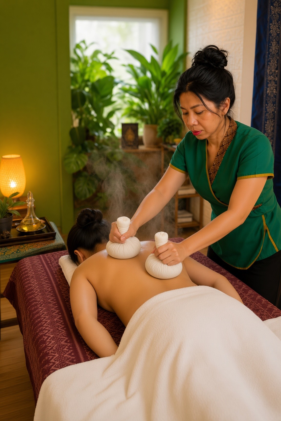 Kräuterstempel-Massage